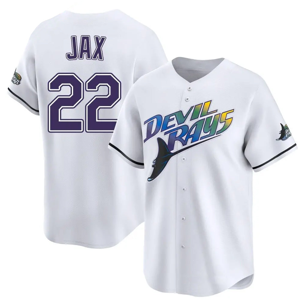 T.Bay Rays #22 Griffin Jax Player White City Connect Home Fdoa Stitched Jerseys