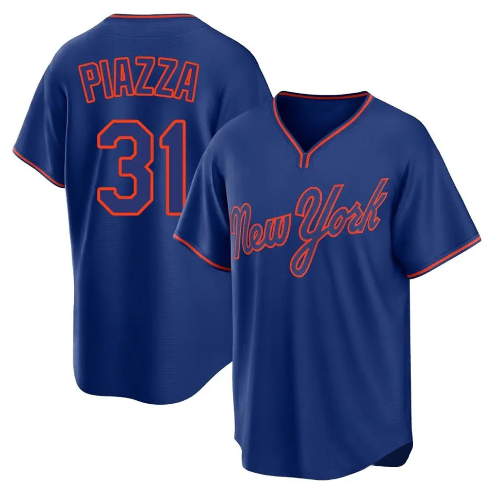 NY.Mets #31 Mike Piazza Player Royal T-shirt Home Game Fdoa Stitched Jerseys