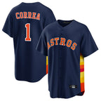 H.Astros #1 Carlos Correa Player Navy Home Game Fdoa Stitched Jerseys