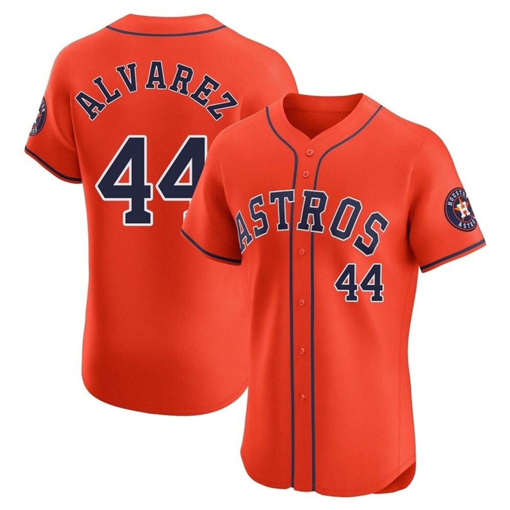 H.Astros #44 Yordan Alvarez Player Orange Home Limited Elite Fdoa Stitched Jerseys