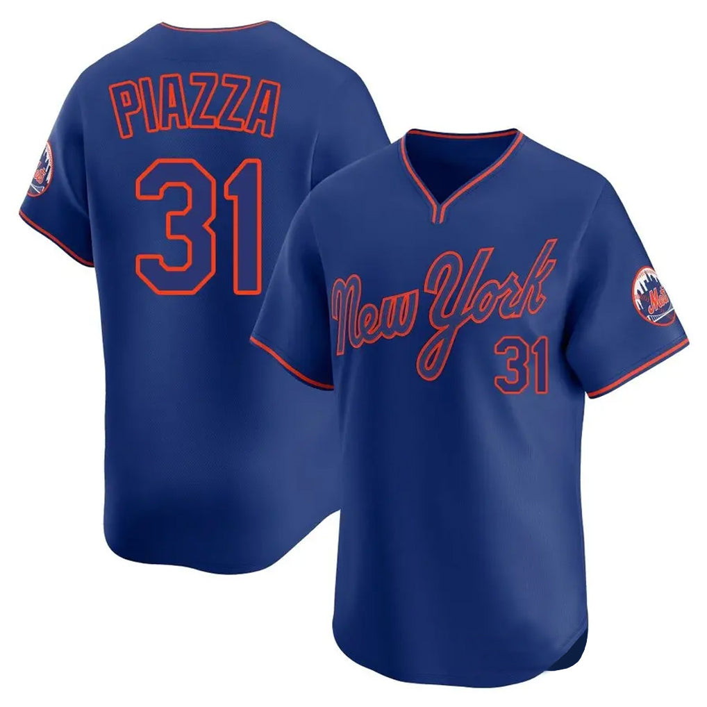 NY.Mets #31 Mike Piazza Player Royal T-shirt Home Limited Elite Fdoa Stitched Jerseys