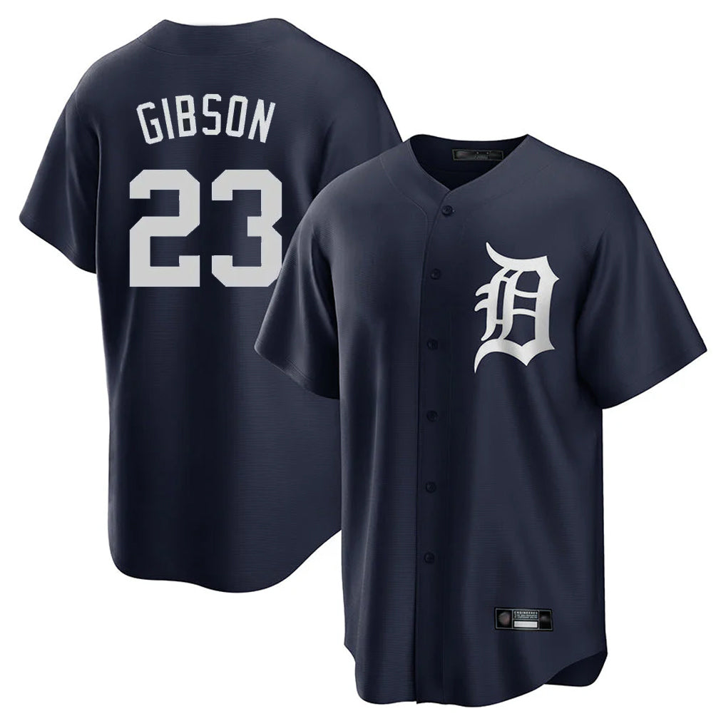 D.Tigers #23 Kirk Gibson Player Navy Game Home Fdoa Stitched Jerseys