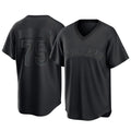 C.Guardians #75 Connor Brogdon Player Black T-shirt Home Game Fdoa Stitched Jerseys