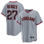 C.Guardians #27 Austin Hedges Player Gray Home Game Fdoa Stitched Jerseys