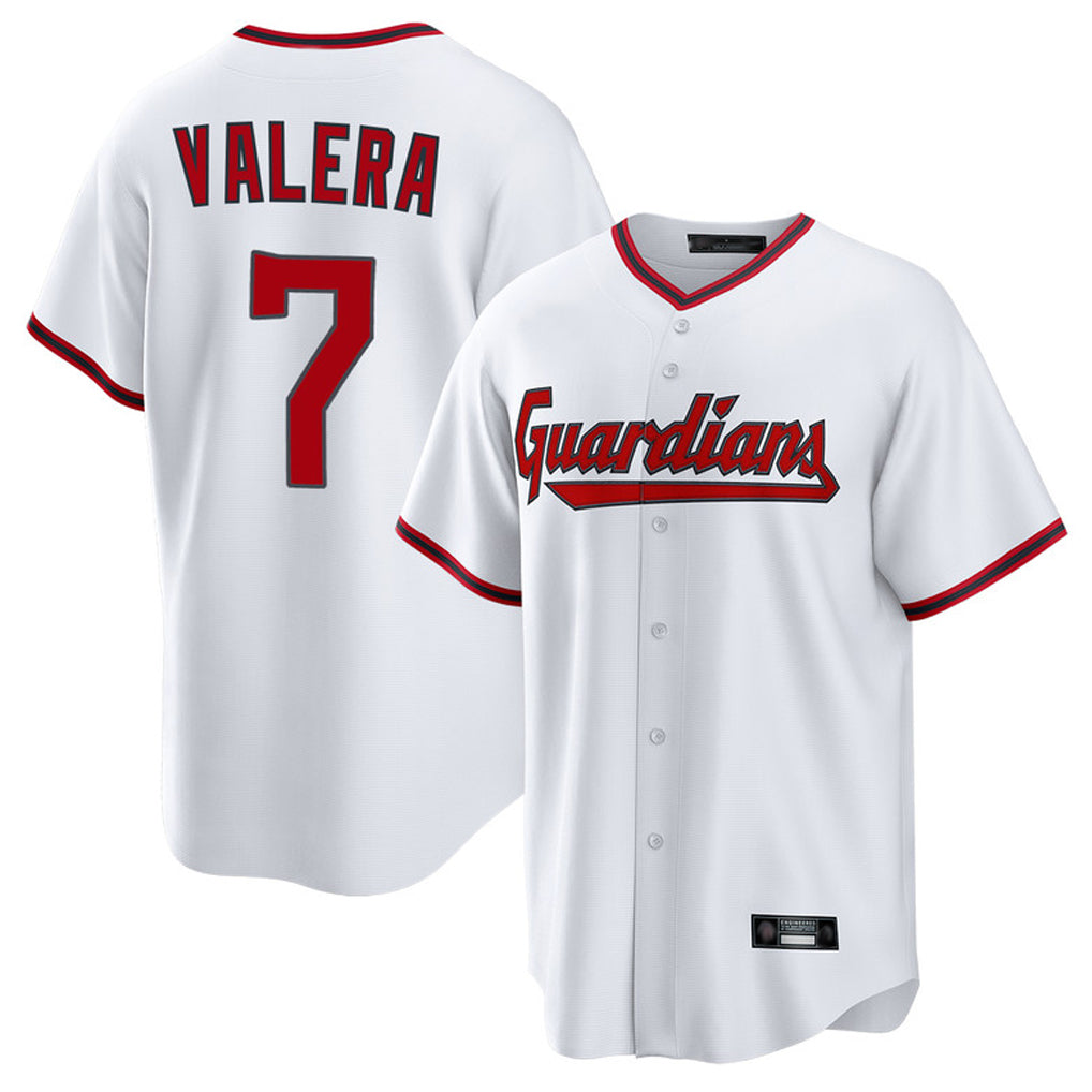 C.Guardians #7 George Valera Player White Game Home Fdoa Stitched Jerseys