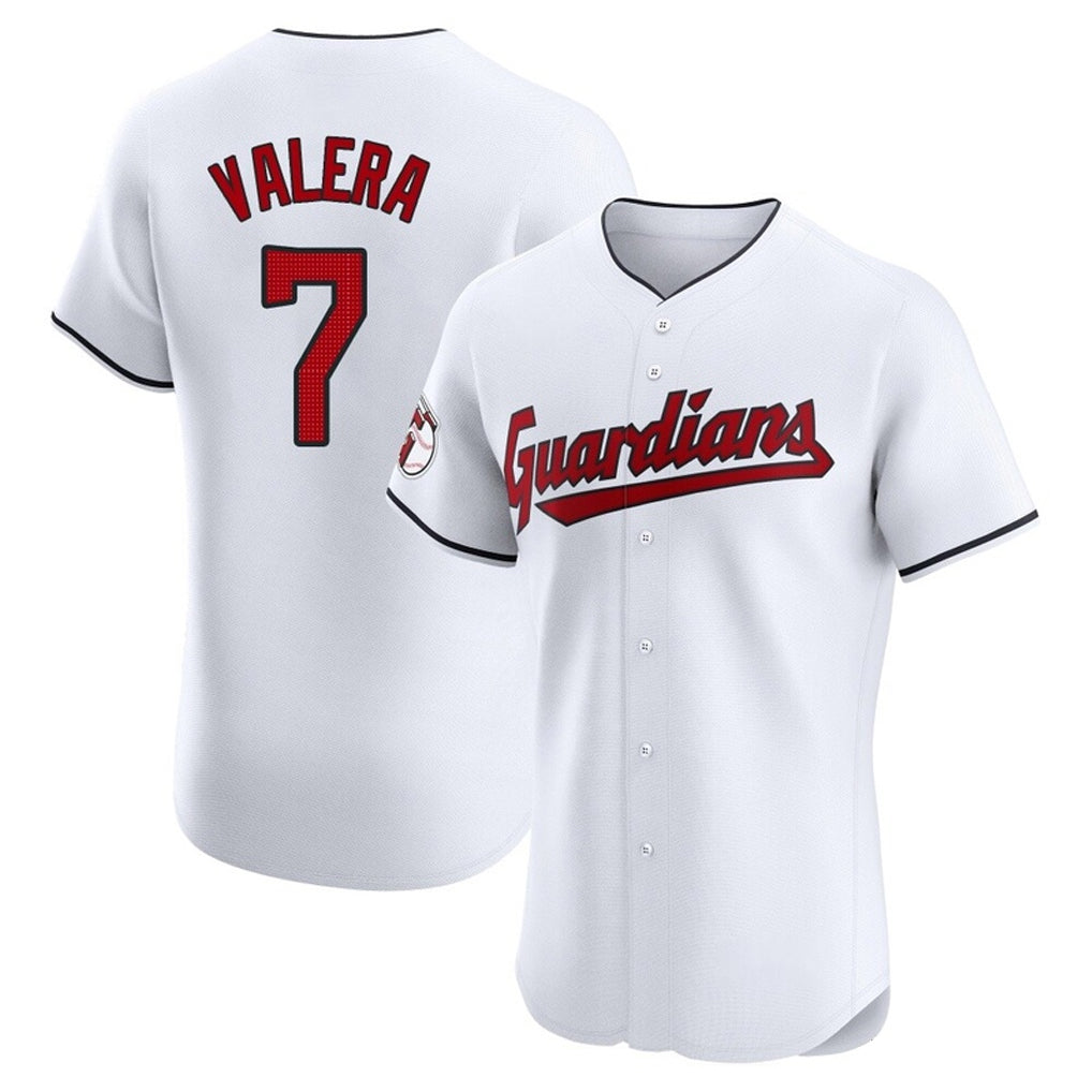 C.Guardians #7 George Valera Player White Limited Elite Home Fdoa Stitched Jerseys