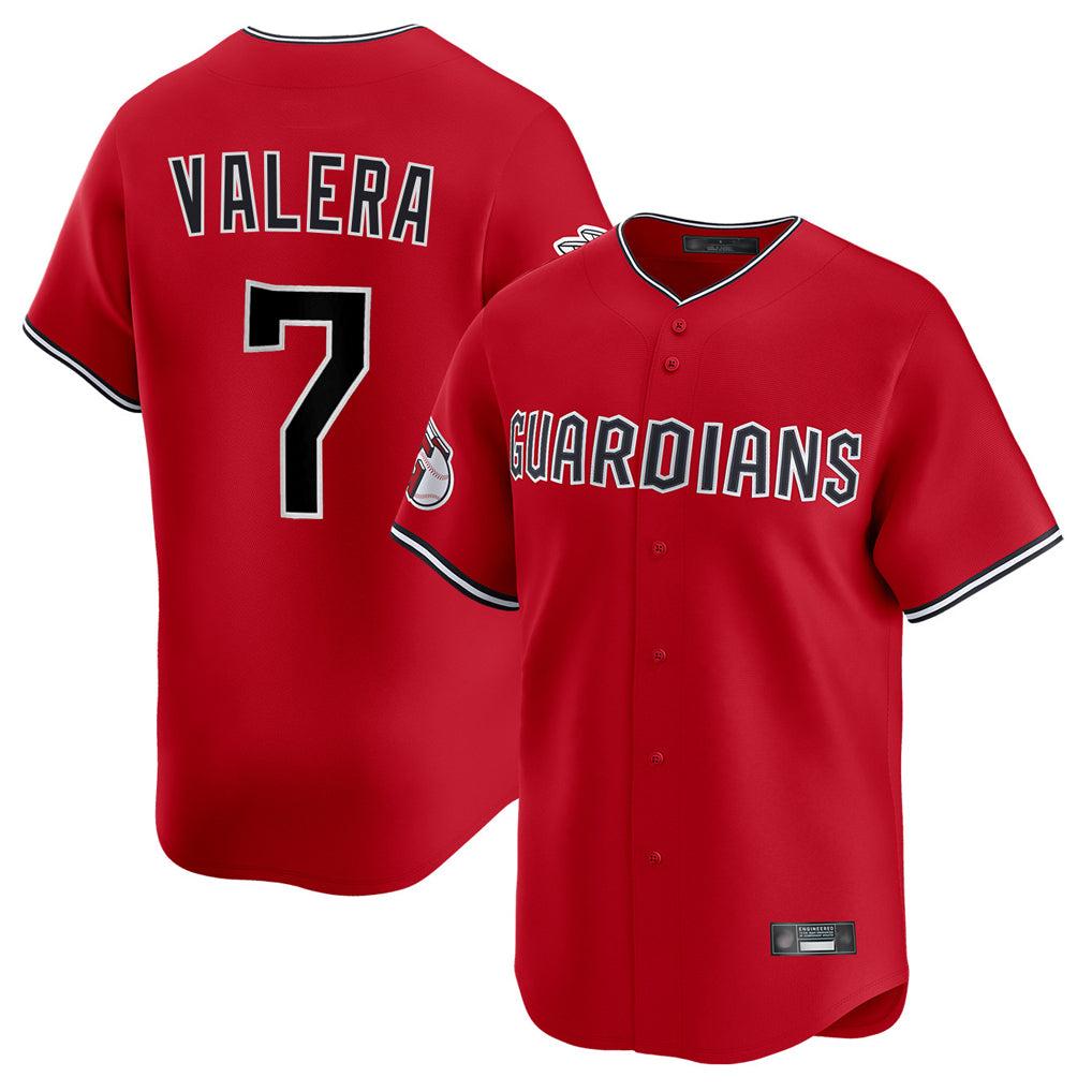 C.Guardians #7 George Valera Player Red Limited Home Fdoa Stitched Jerseys