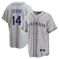 C.Rockies #14 Ezequiel Tovar Player Gray Game Home Fdoa Stitched Jerseys