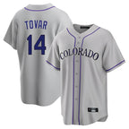 C.Rockies #14 Ezequiel Tovar Player Gray Game Home Fdoa Stitched Jerseys