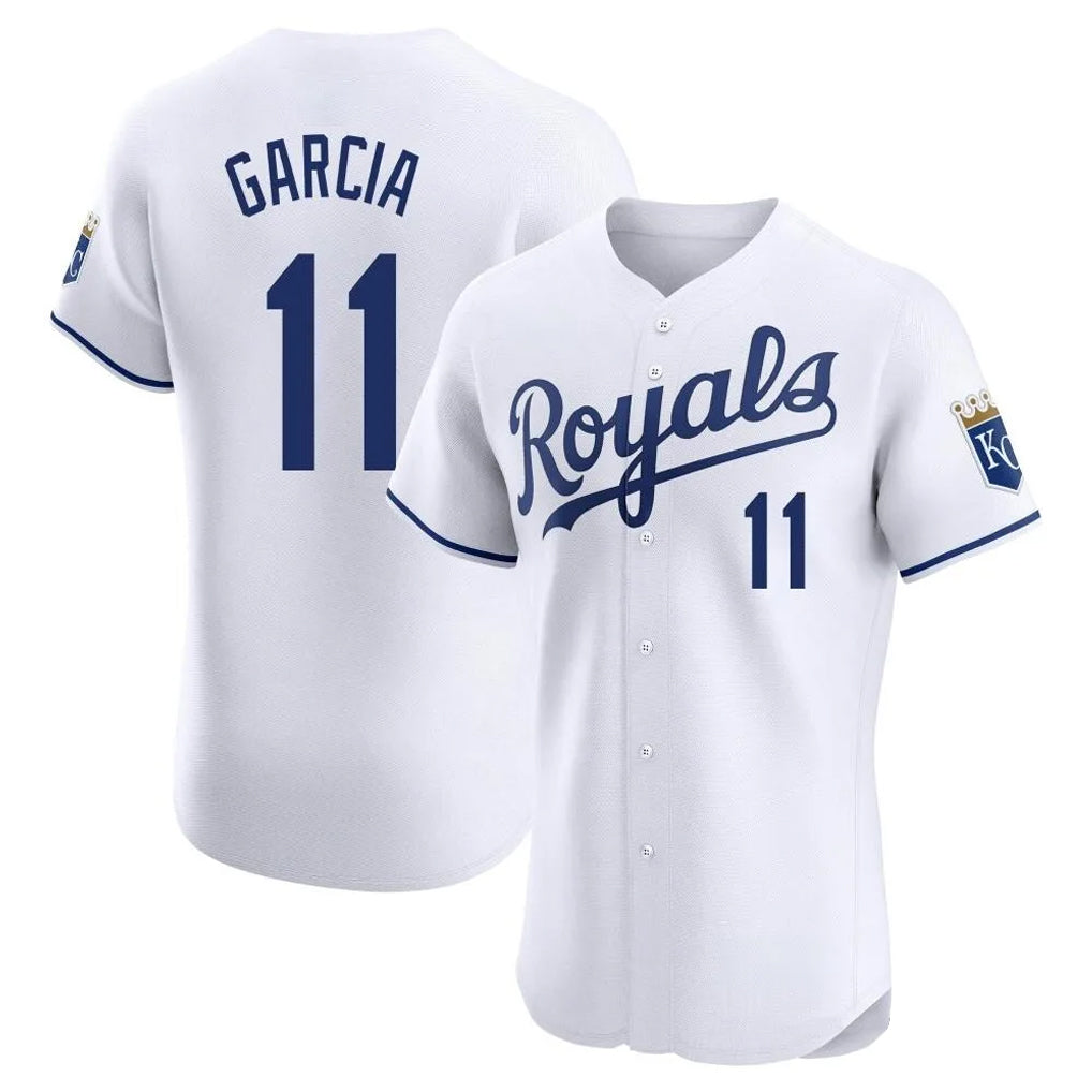 KC.Royals #11 Maikel Garcia Player White Alt Limited Elite Home Fdoa Stitched Jerseys