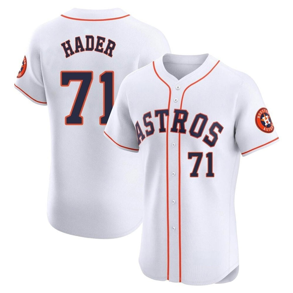 H.Astros #71 Josh Hader Player White Limited Elite Home Fdoa Stitched Jerseys
