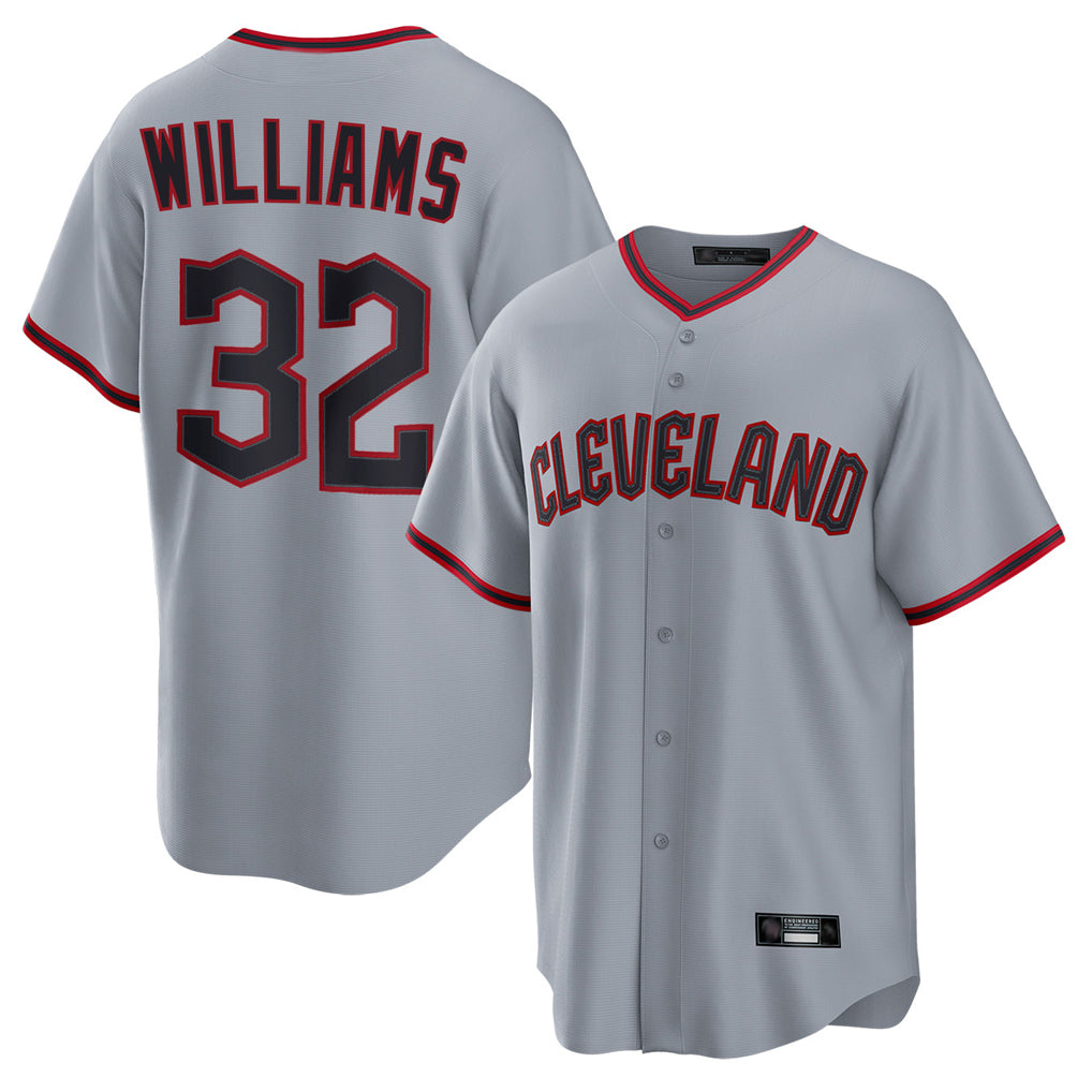 C.Guardians #32 Gavin Williams Player Gray Home Game Fdoa Stitched Jerseys
