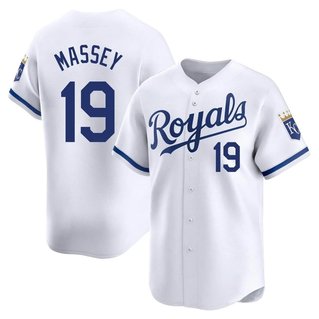 KC.Royals #19 Michael Massey Player White Alt Limited Home Fdoa Stitched Jerseys