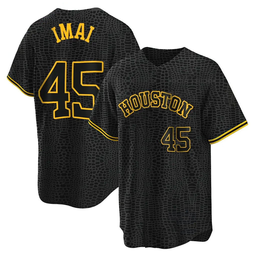H.Astros #45 Tatsuya Imai Player Snake Skin City Home Game Fdoa Stitched Jerseys