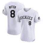 C.Rockies #8 Ryan Ritter Player White Limited Elite Home Fdoa Stitched Jerseys