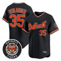 D.Tigers #35 Justin Verlander Player Black Limited Home Fdoa Stitched Jerseys
