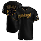 P.Pirates #55 Jason Delay Player Black Home Limited Elite Fdoa Stitched Jerseys