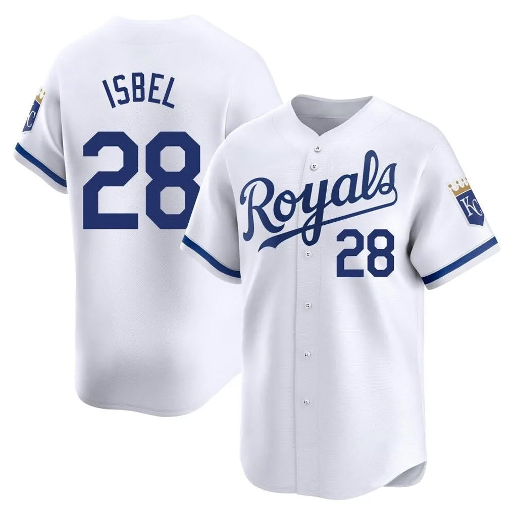 KC.Royals #28 Kyle Isbel Player White Alt Limited Home Fdoa Stitched Jerseys