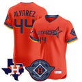 H.Astros #44 Yordan Alvarez Player Orange City Connect Texas Patch Vapor Premier Limited Elite Home Fdoa Stitched Jerseys