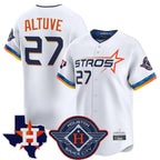 H.Astros #27 Jose Altuve Player White City Connect Texas Patch Vapor Premier Limited Home Fdoa Stitched Jerseys