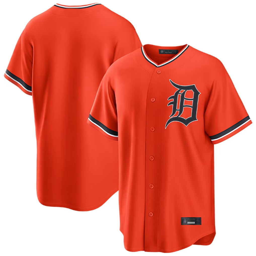 D.Tigers ## Tigers Blank Player Orange Home Game Fdoa Stitched Jerseys