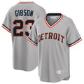 D.Tigers #23 Kirk Gibson Player Gray Cooperstown T-shirt Home Game Fdoa Stitched Jerseys