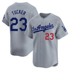 LA.Dodgers #23 Kyle Tucker Player Gray Limited Home Fdoa Stitched Jerseys