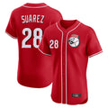 C.Reds #28 Eugenio Su¨¢rez Player Red Limited Elite Home Game Fdoa Stitched Jerseys