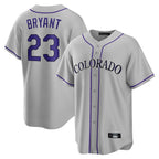C.Rockies #23 Kris Bryant Player Gray Game Home Fdoa Stitched Jerseys