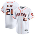 H.Astros #21 Yainer Diaz Player White Home Limited Fdoa Stitched Jerseys