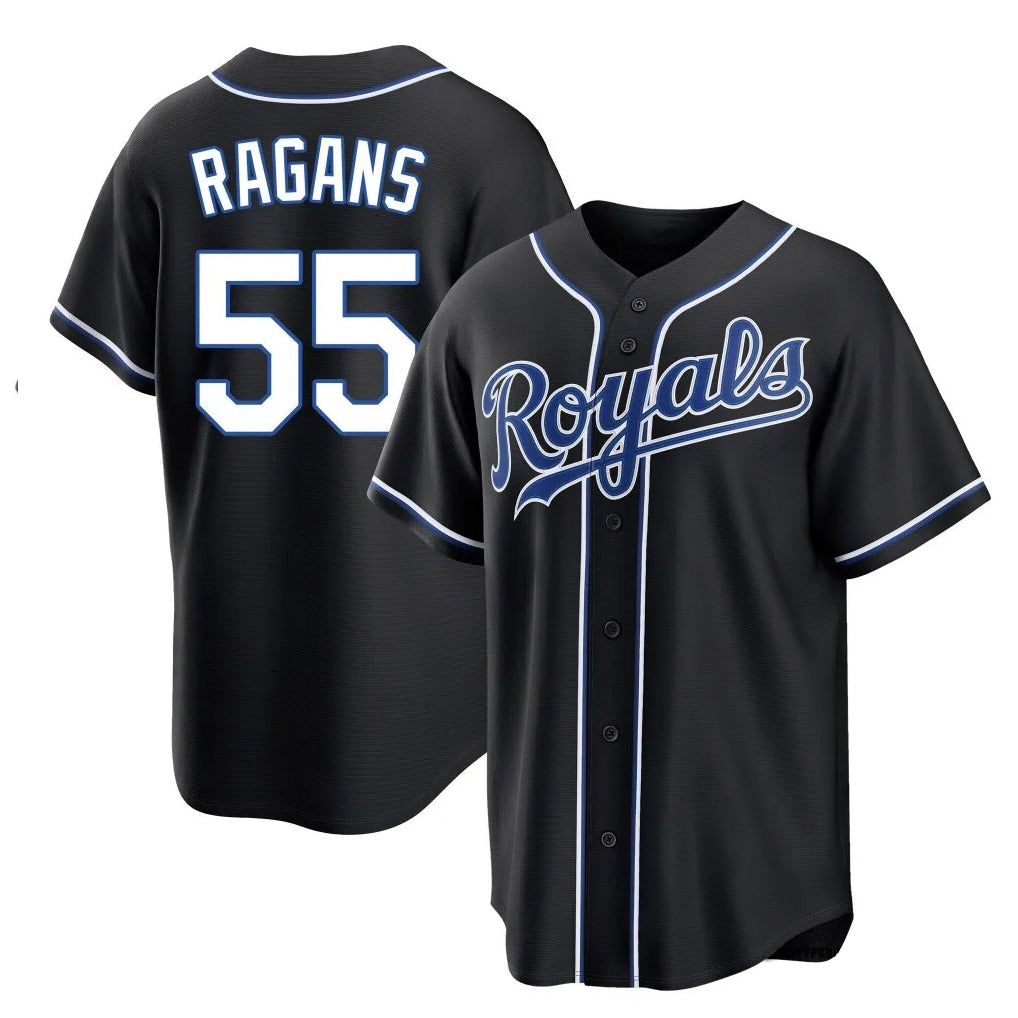 KC.Royals #55 Cole Ragans Player Black Carbon Fashion Home Game Fdoa Stitched Jerseys