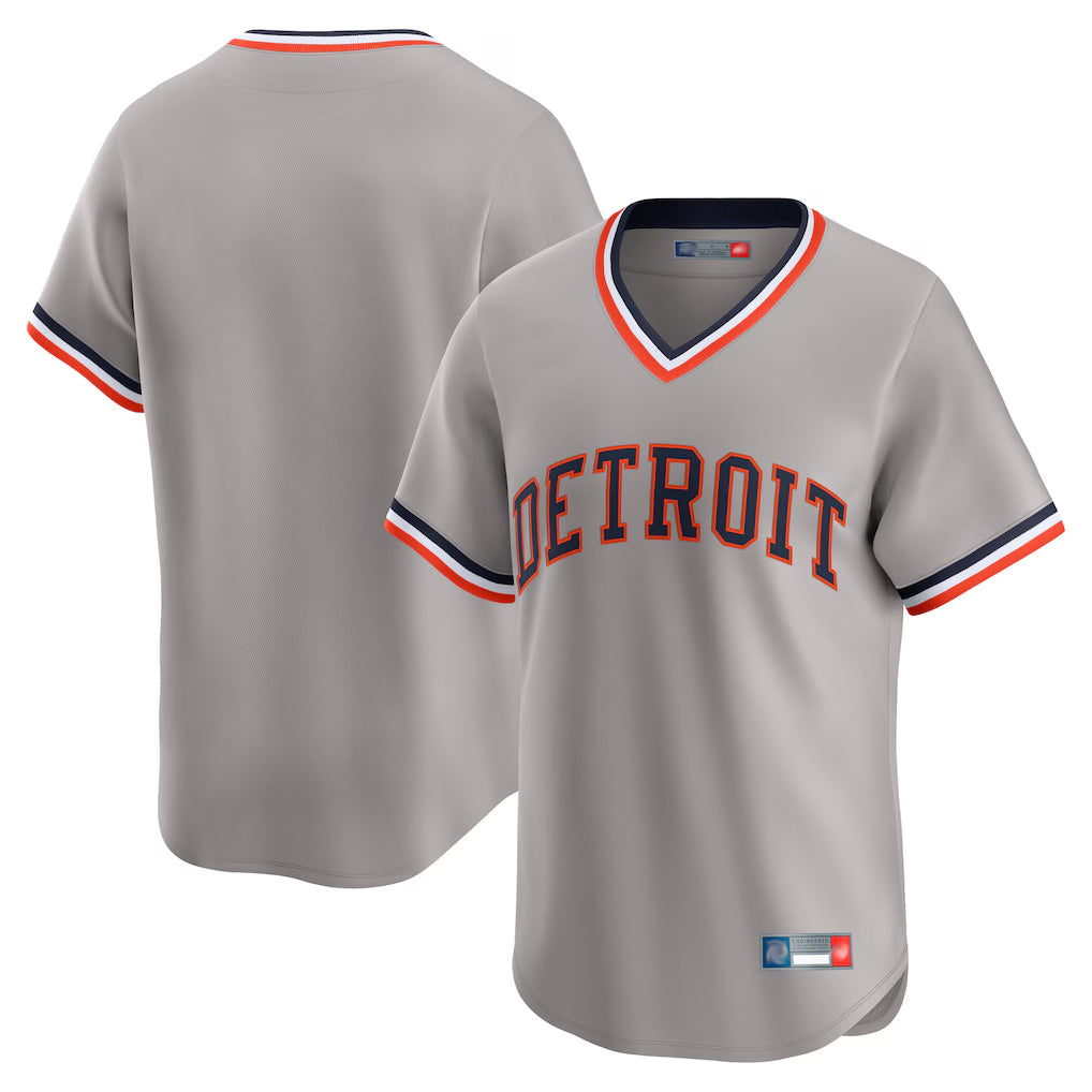 D.Tigers ## Tigers Blank Player Gray Cooperstown T-shirt Home Game Fdoa Stitched Jerseys